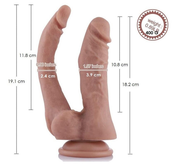 Двойной фаллоимитатор Hismith 9.8 Double Penetrator Silicone Dildo