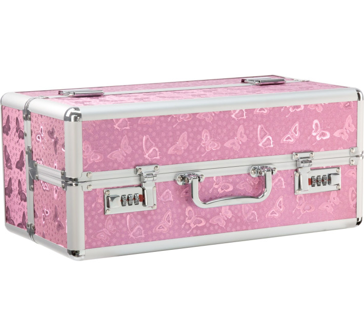 Большой кейс для хранения секс-игрушек BMS Factory Large Lokable Vibrator Case Pink, кодовый замок