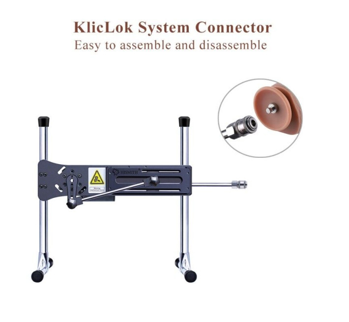 Гибкий фаллоимитатор для секс-машин Hismith 9.25″ Silicone Dildo, система KlicLok