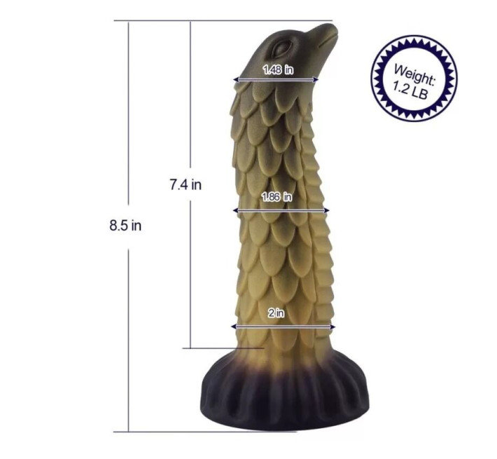 Силіконовий дилдо Hismith 8.5 Squama Beast Silicone Dildo Monster Series
