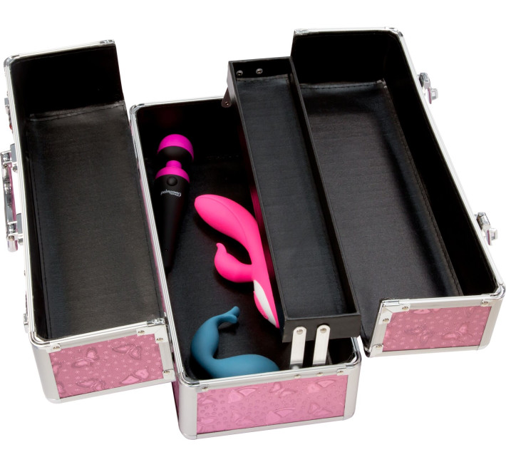 Большой кейс для хранения секс-игрушек BMS Factory Large Lokable Vibrator Case Pink, кодовый замок