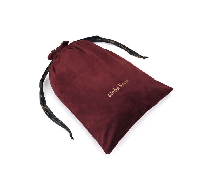 Оксамитовий мішечок для зберігання іграшок Liebe Seele Wine Red Large Storage Bag Oblong, 34х45 см