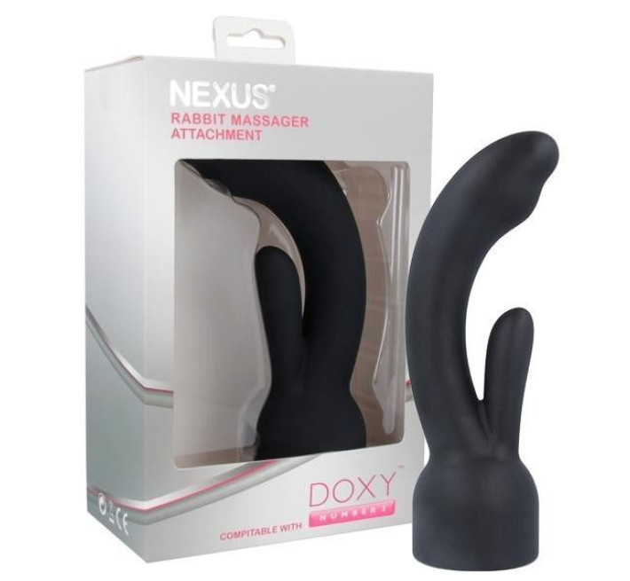 Насадка для вібромасажера Doxy Number 3 - Nexus Rabbit Massager у вигляді вібратора-кролика