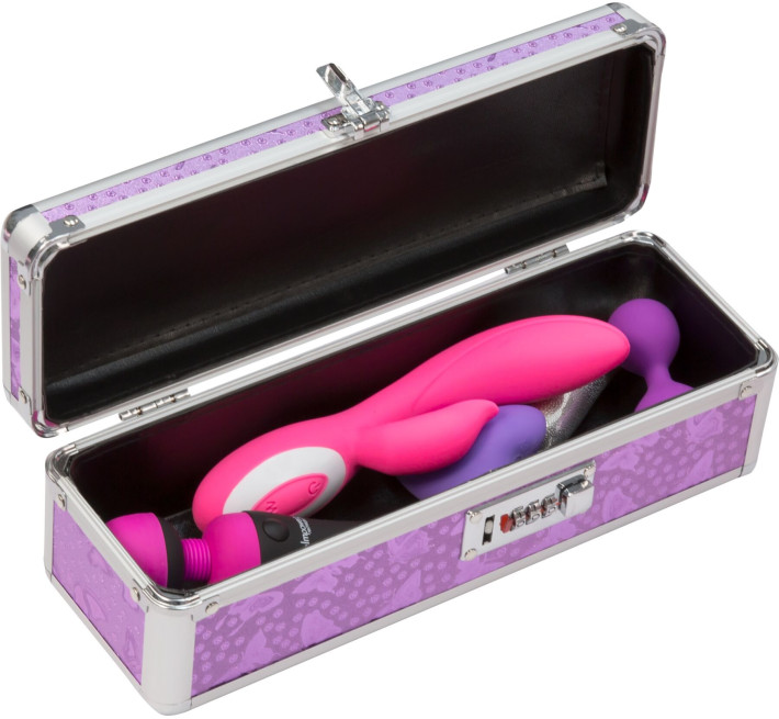 Кейс для зберігання секс-іграшок Powerbullet - Lockable Vibrator Case з кодовим замком Фіолетовий