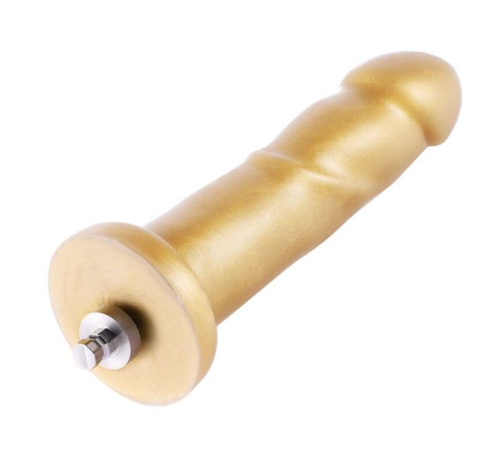 Золотий фалоімітатор Hismith 6.8″ Golden Silicone Dildo, система KlicLok