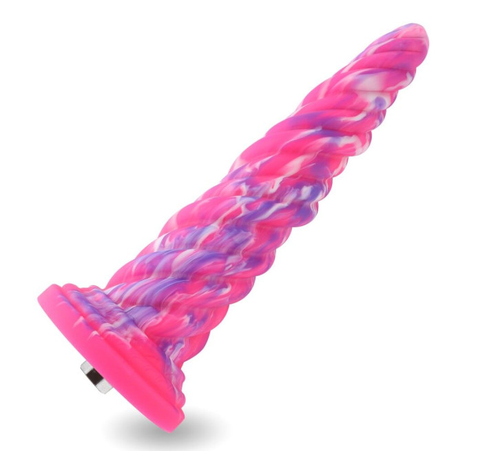 Фантазійний фалоімітатор 10.12″ для секс-машин Hismith Silicone Dildo rose Monster Series, KlicLok