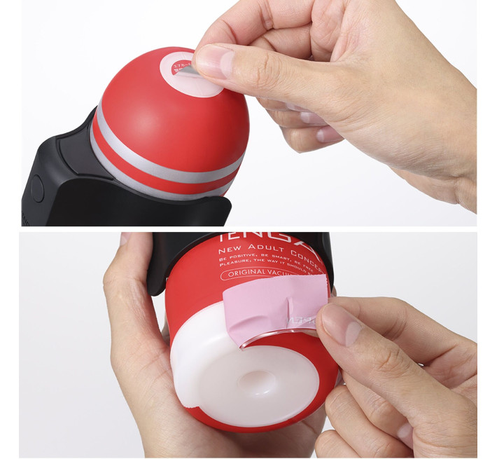 Вибронасадка Tenga CUP VIBRATOR, 7 режимов, 2 мастурбатора в комплекте