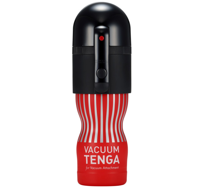Вакуумная насадка Tenga VACUUM MAX + мастурбатор Tenga Vacuum Cup, 5 режимов работы