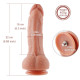 Ультрареалистичный фаллоимитатор для секс-машин Hismith 8.3″ 2-layers Silicone Flesh Dildo, 2-слойный