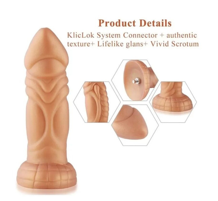 Силіконовий дилдо Hismith Slightly Curved Silicone Dildo Monster Series