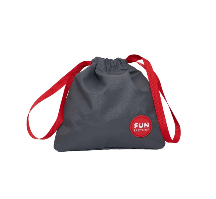 Сумка для секс-игрушек Fun Factory TOYBAG, S, серая, кисет, 14x14 см