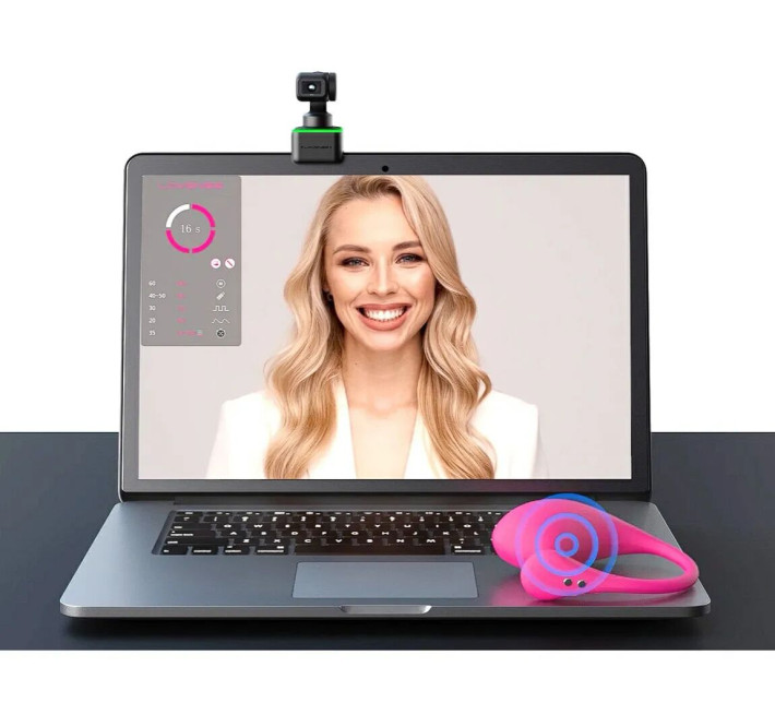 4К вебкамера зі штучним інтелектом Lovense WebCam, для стріму, активація чайовими