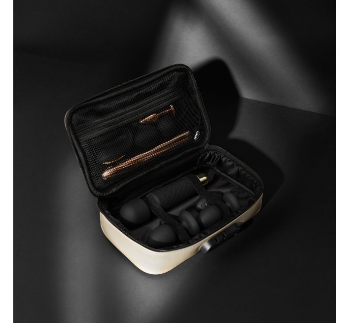 Кейс для игрушек Dorcel DISCREET BOX LUXURY GOLD, кодовый замок, 27×16×7,62 см