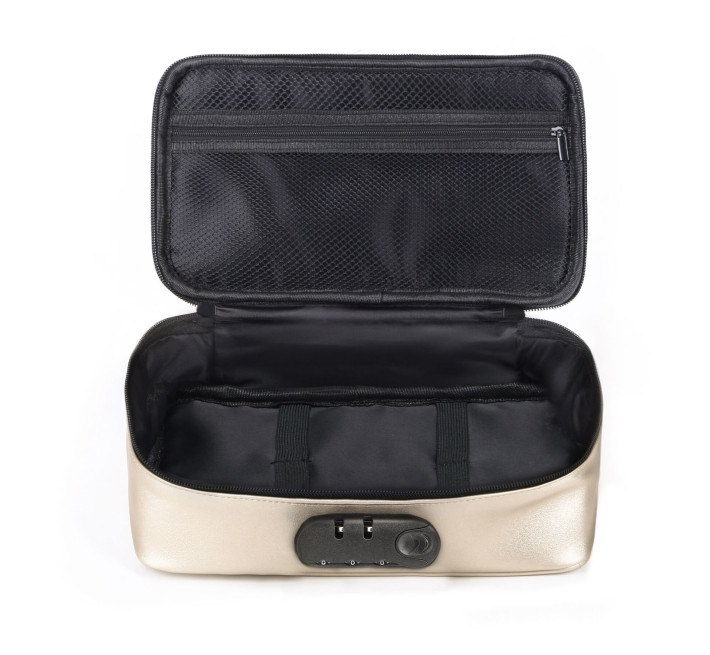 Кейс для игрушек Dorcel DISCREET BOX LUXURY GOLD, кодовый замок, 27×16×7,62 см