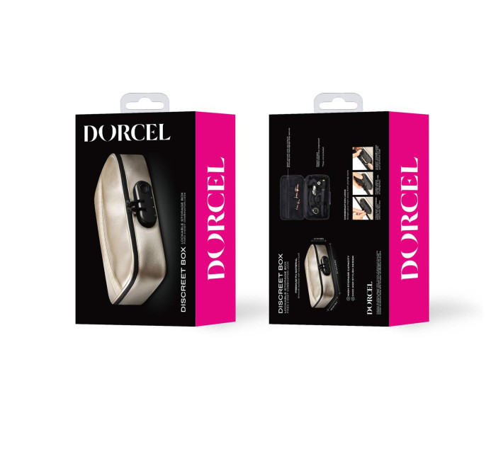 Кейс для игрушек Dorcel DISCREET BOX LUXURY GOLD, кодовый замок, 27×16×7,62 см