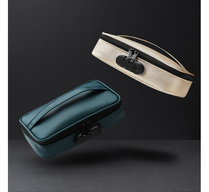 Кейс для игрушек Dorcel DISCREET BOX LUXURY GOLD, кодовый замок, 27×16×7,62 см