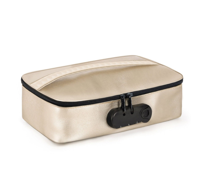 Кейс для игрушек Dorcel DISCREET BOX LUXURY GOLD, кодовый замок, 27×16×7,62 см