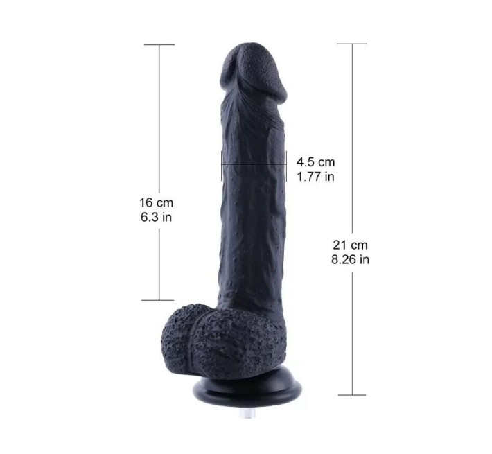 Силіконовий дилдо Hismith 8.3" Silicone Dildo Black