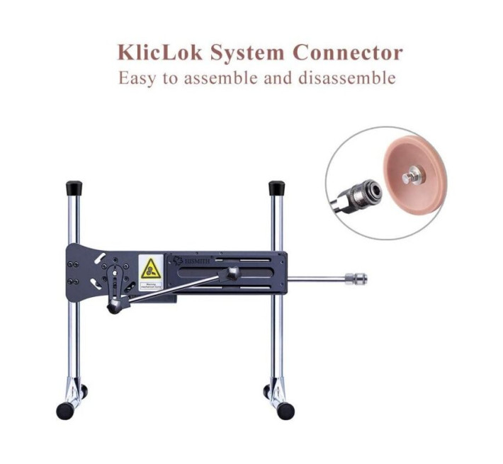 Фаллоимитатор с вибрацией для секс-машин Hismith 10.2 Silicone Dildo with Vibe, KlicLok, пульт ДУ