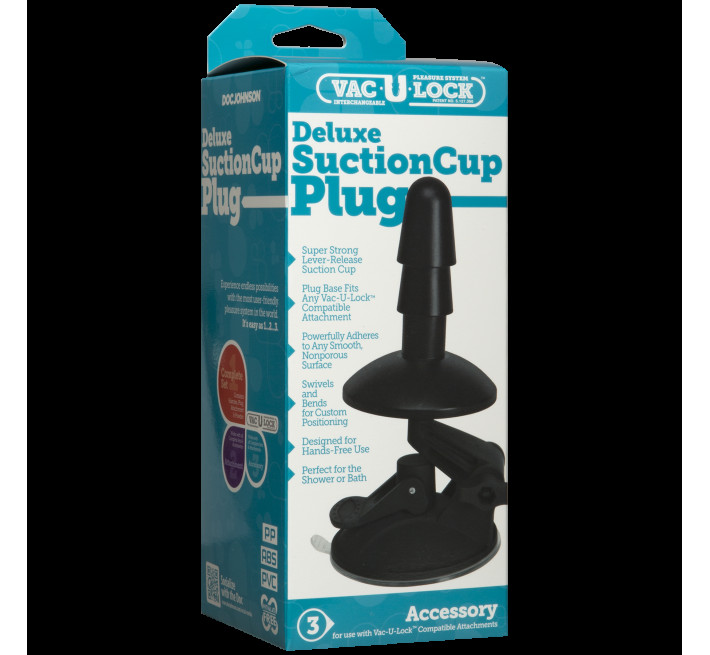 Крепление для душа с присоской Doc Johnson Vac-U-Lock - Deluxe Suction Cup Plug для игрушек