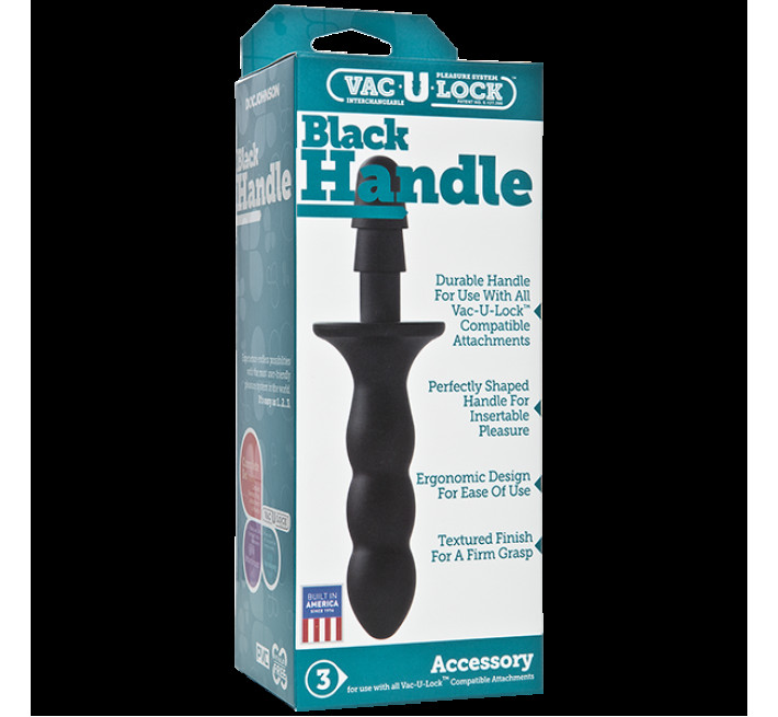 Держатель-рукоять Doc Johnson с креплением Vac-U-Lock - Black Handle для игрушек