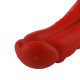 Силіконовий дилдо Hismith 8.35 Curved Silicone Dildo Red Monster Series