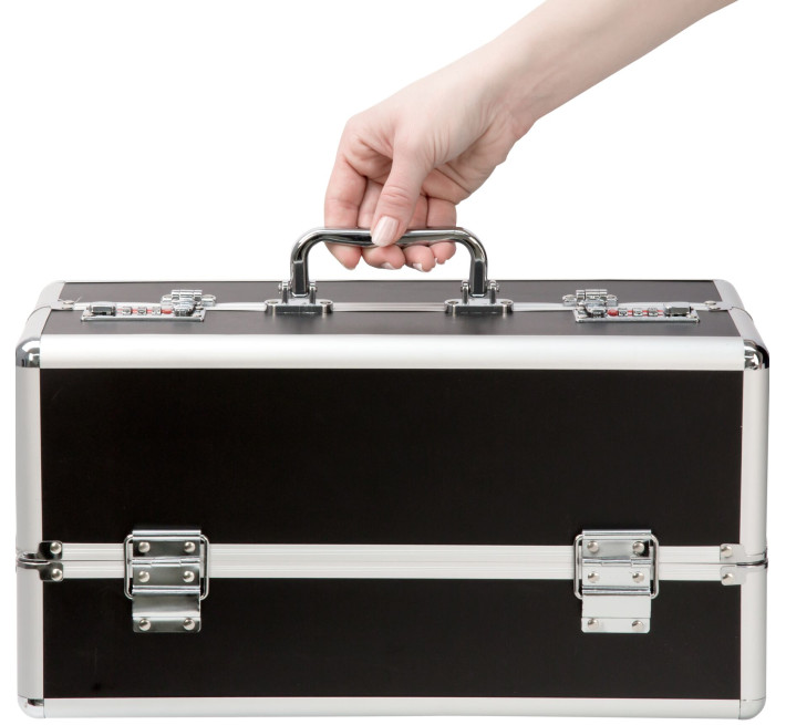 Большой кейс для хранения секс-игрушек BMS Factory Large Lokable Vibrator Case Black, кодовый замок