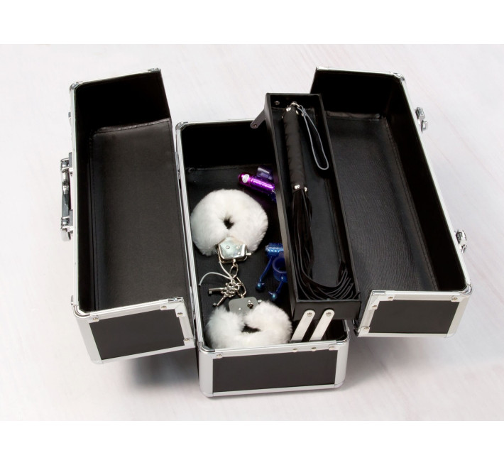 Большой кейс для хранения секс-игрушек BMS Factory Large Lokable Vibrator Case Black, кодовый замок