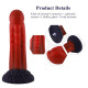 Силіконовий дилдо Hismith 8.35 Curved Silicone Dildo Red Monster Series