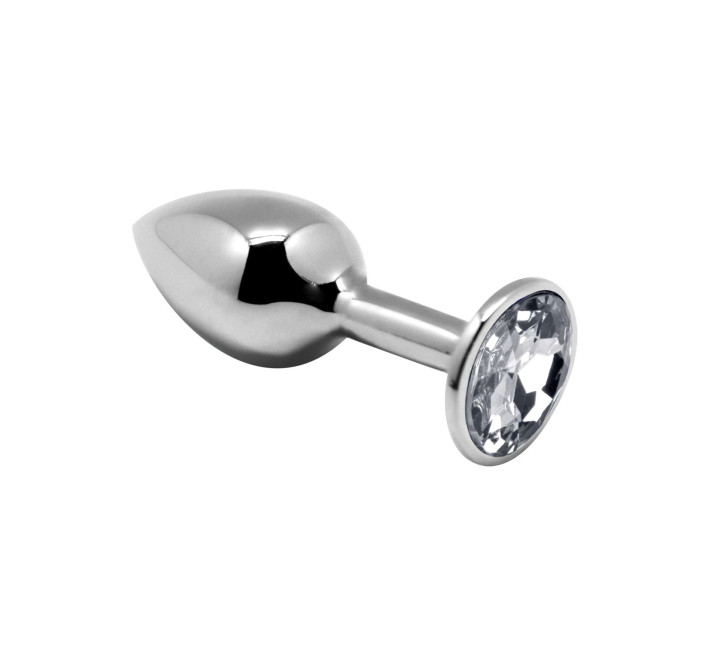 Металева анальна пробка з кристалом Alive Mini Metal Butt Plug White M