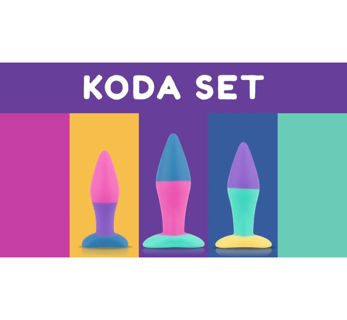 Набір анальних пробок PMV20 Koda – Butt Plug Set, діаметр 2,9 см, 3,9 см, 5 см
