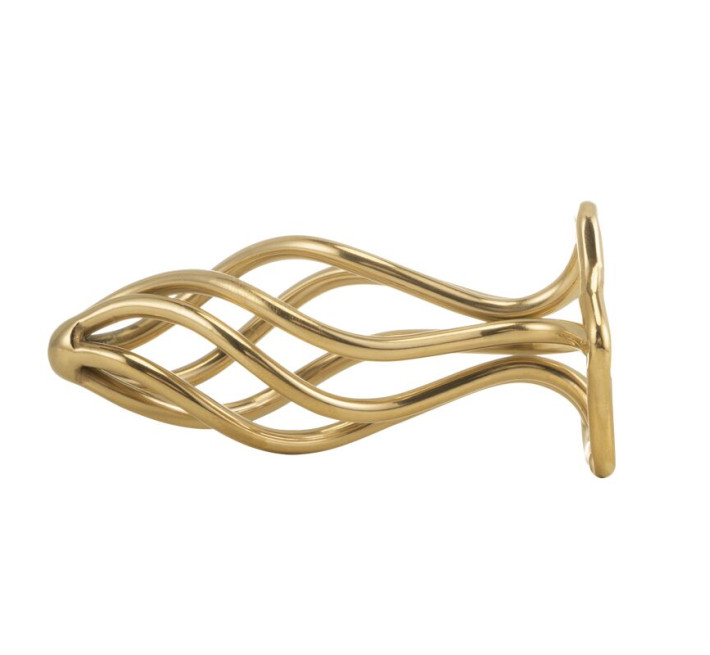 Анальна пробка LOCKINK SEVANDA Hollow Spiral Golden Metal Anal Plug - S size