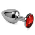 Анальна пробка LoveToy Heavy Metal Anal Plug Rosebud Classic S Red