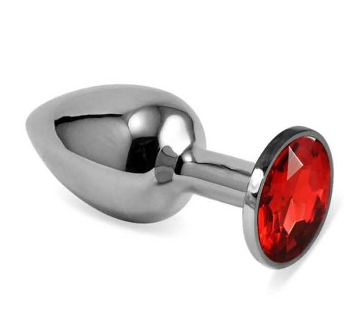 Анальна пробка LoveToy Heavy Metal Anal Plug Rosebud Classic S Red