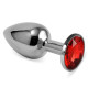 Анальна пробка LoveToy Heavy Metal Anal Plug Rosebud Classic S Red