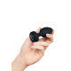 Анальна пробка з вібрацією та пультом B-Vibe Vibrating Jewel Plug, чорна, M/L