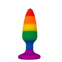 Силіконова анальна пробка Wooomy Hiperloo Silicone Rainbow Plug M, діаметр 2,9 см, довжина 11 см Силіконова анальна пробка Wooomy Hiperloo Silicone Rainbow Plug M, діаметр 2,9 см, довжина 11 см