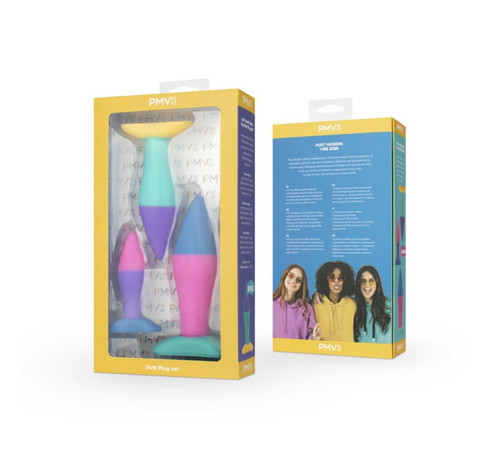 Набір анальних пробок PMV20 Koda – Butt Plug Set, діаметр 2,9 см, 3,9 см, 5 см