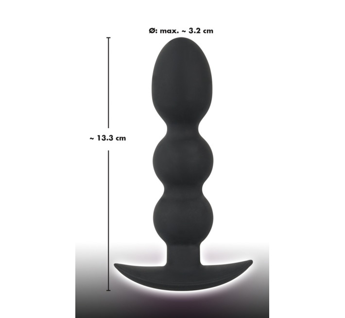 Анальна пробка Black Velvets Heavy Beads, 145 г