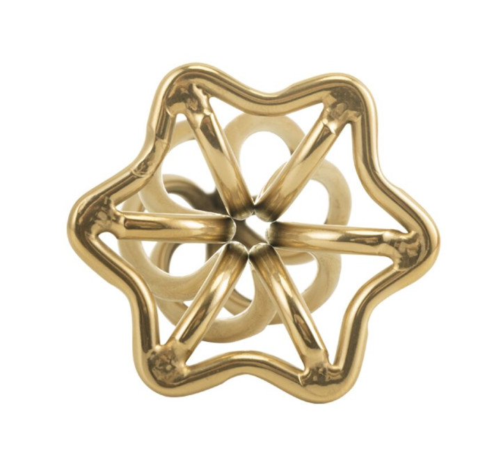 Анальна пробка LOCKINK SEVANDA Hollow Spiral Golden Metal Anal Plug - S size