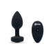 Анальна пробка з вібрацією та пультом B-Vibe Vibrating Jewel Plug, чорна, M/L