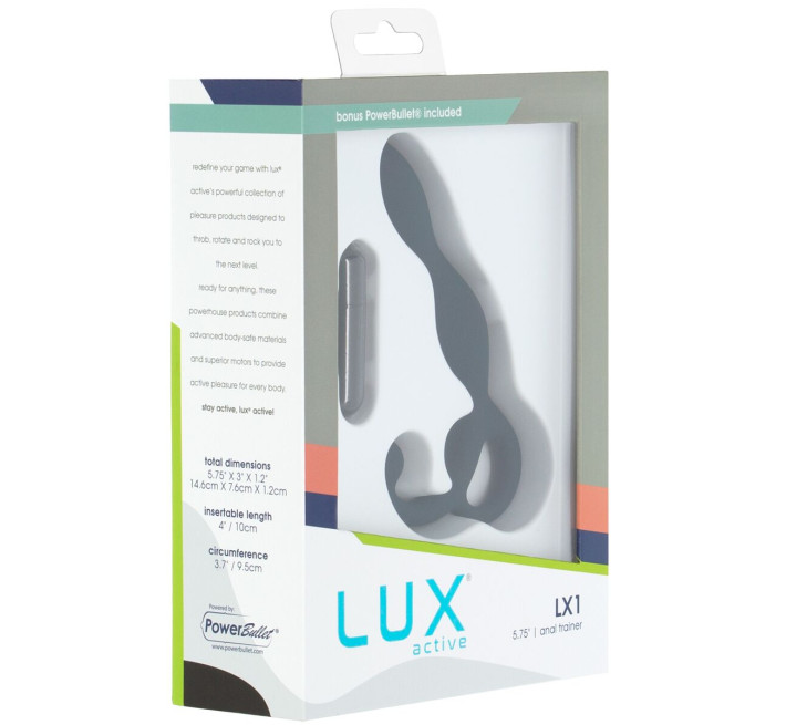 Массажер простаты Lux Active LX1 Anal Trainer 5.75', Dark Blue, виброшар.