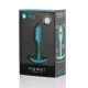 Анальна пробка із зміщеним центром ваги B-vibe Snug Plug 1 бірюзова