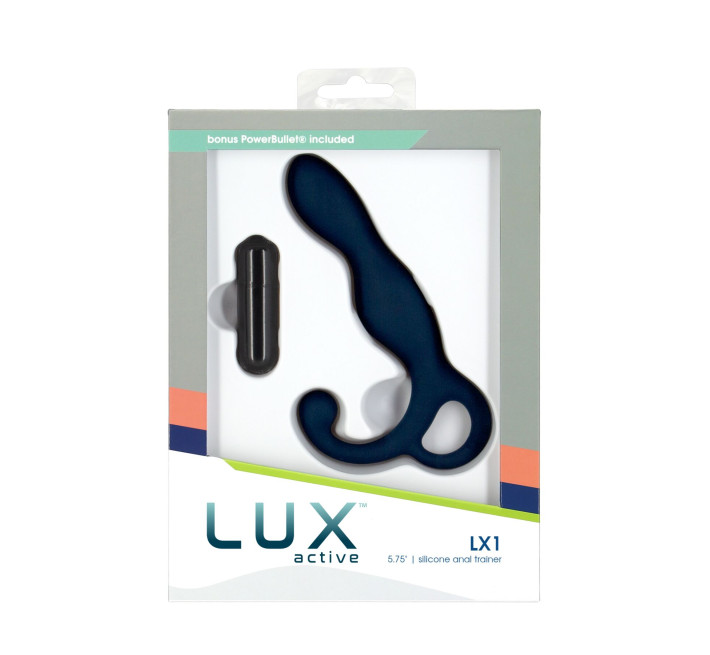 Массажер простаты Lux Active LX1 Anal Trainer 5.75', Dark Blue, виброшар.