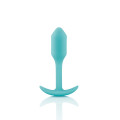 Анальна пробка із зміщеним центром ваги B-vibe Snug Plug 1 бірюзова