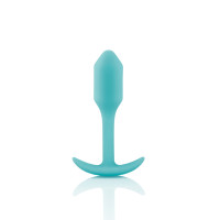 Анальна пробка із зміщеним центром ваги B-vibe Snug Plug 1 бірюзова