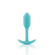 Анальна пробка із зміщеним центром ваги B-vibe Snug Plug 1 бірюзова