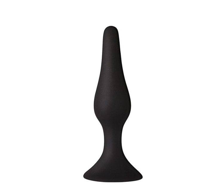 Анальна пробка на присосці MAI Attraction Toys №33 Чорна 11,5/3 см