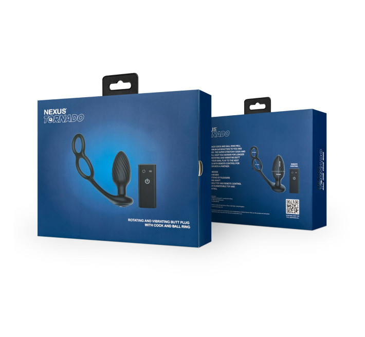 Анальная вибропробка Nexus Tornado Cock and Ball Ring