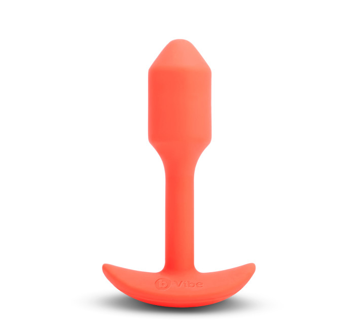 Анальна пробка з вібрацією B-Vibe Snug Plug 1, помаранчева, розмір S